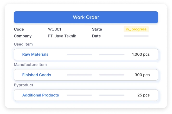 Gambar 2 - Fitur Manufaktur - Work Order